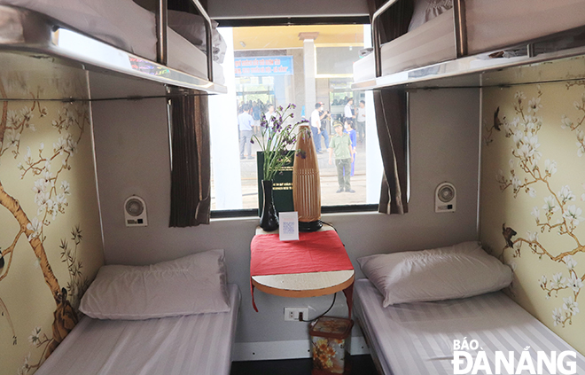 Sleeper compartment on high quality trains SE19/SE20. Photo: DAC MANH