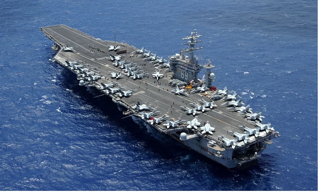 Nhóm tác chiến tàu sân bay USS Dwight D. Eisenhower của Mỹ đã tới đông Địa Trung Hải. Ảnh: Bộ Quốc phòng Mỹ