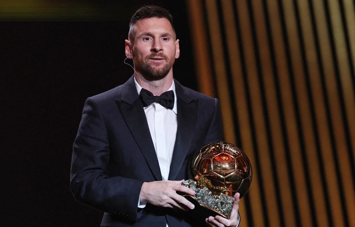 Messi giành danh hiệu Quả bóng Vàng FIFA 2023. (Nguồn: AFP)