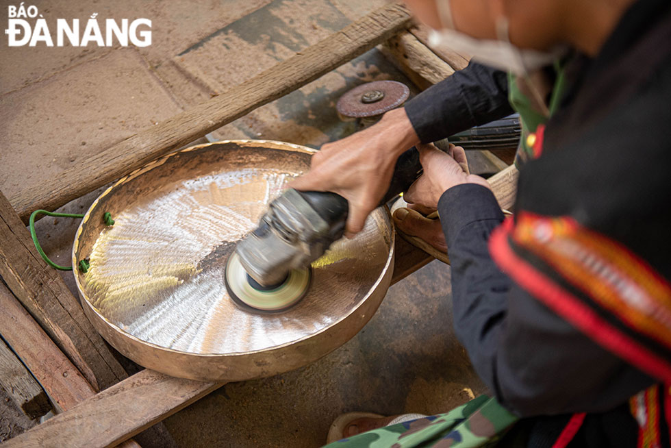 Once a bronze product is cast, it will then be ground and polished