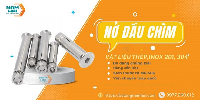 Nam Hải - Cung cấp bulong nở inox chính hãng, giá tốt hàng đầu