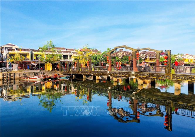 Phố cổ Hội An (tỉnh Quảng Nam) nằm yên bình bên dòng sông Hoài Phố. Ảnh: Hồng Đạt/TTXVN