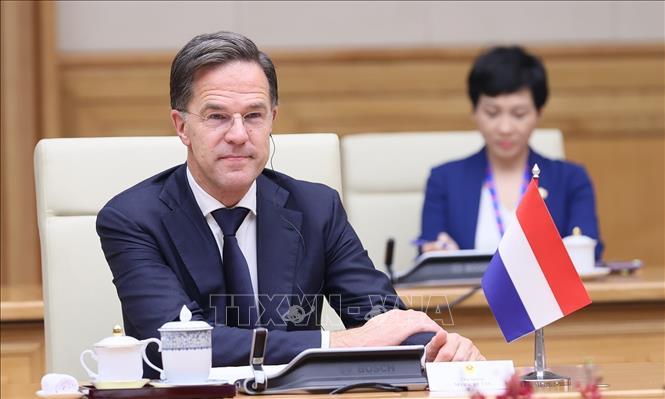 Thủ tướng Hà Lan Mark Rutte phát biểu tại cuộc hội đàm. Ảnh: TTXVN