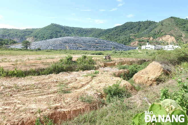 The ground is being prepared to build waste treatment plant. Photo: HOANG HIEP