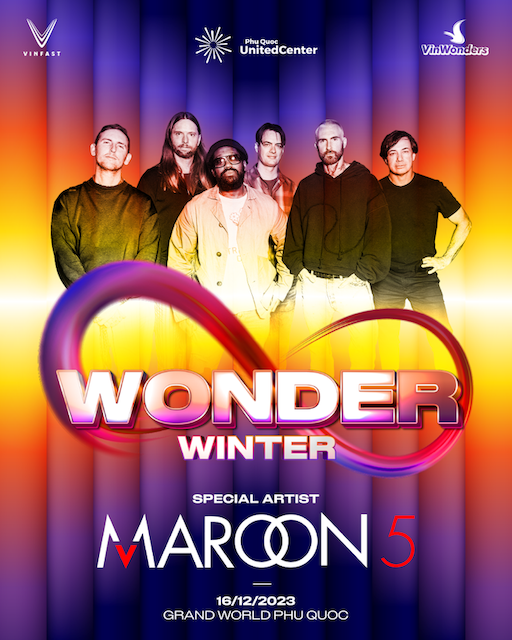 Maroon 5 sẽ biểu diễn tại siêu nhạc hội 8Wonder ở Phú Quốc vào ngày 16-12 tới.