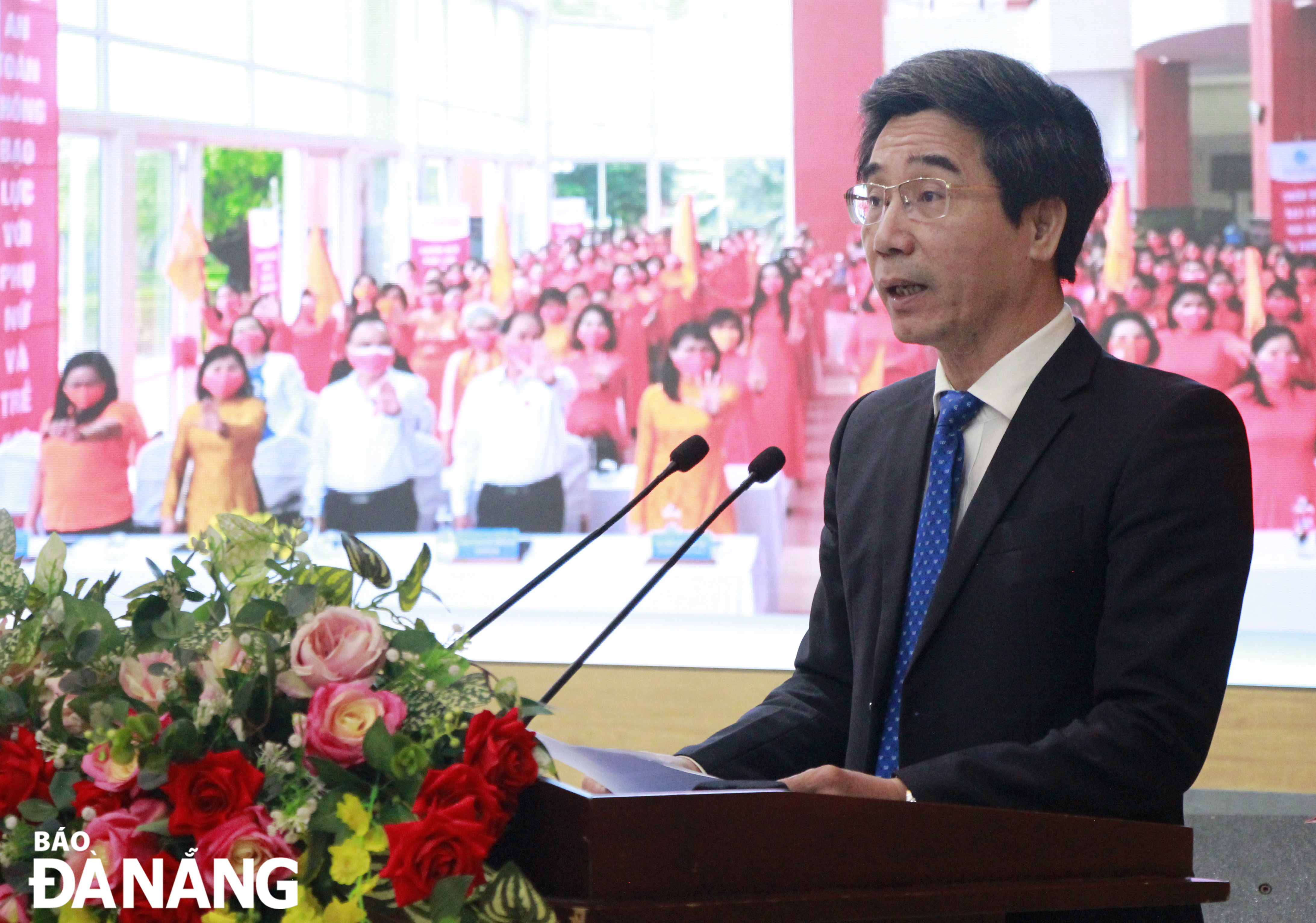 Phó Chủ tịch UBND thành phố Trần Chí Cường phát biểu tại lễ phát động. Ảnh: X.D