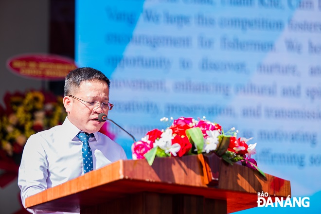Mr. Huynh Dinh Quoc Thien, Director of Da Nang Museum speaking at the ceremony