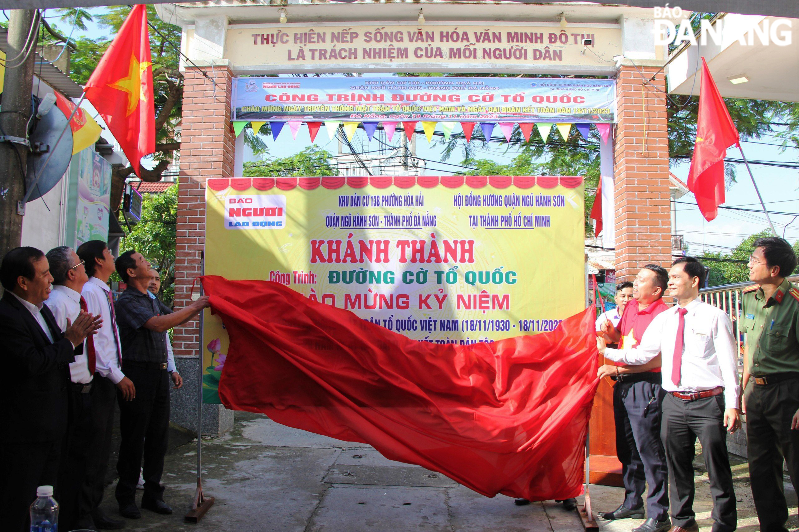 The National Flag street was officially inaugurated at the residential group 13B in Hoa Hai Ward, Ngu Hanh Son District