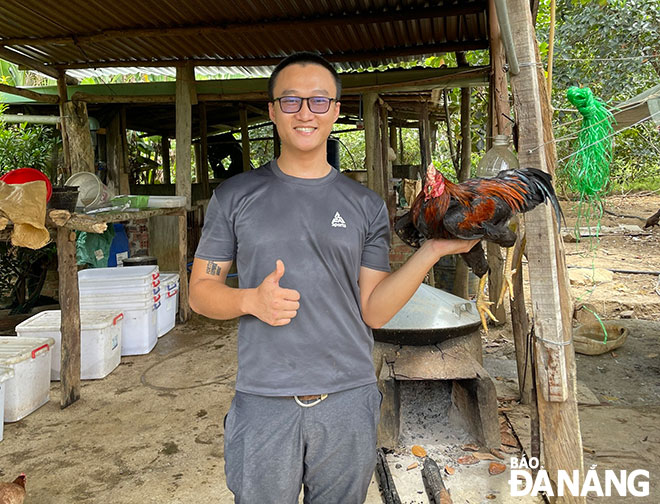 Dang Thai Tuan at his organic farm locate in Thanh My Town, Nam Giang District Quang Nam Province. 