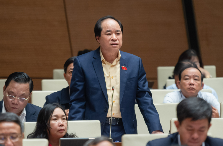 Đại biểu Trương Xuân Cừ phát biểu tại phiên họp.