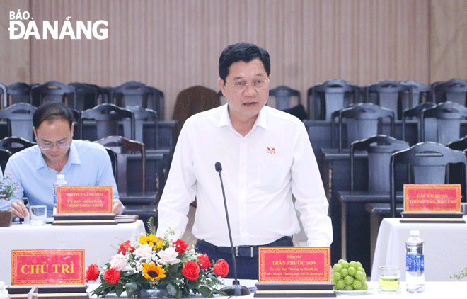 Phó Chủ tịch Thường trực HĐND thành phố Trần Phước Sơn kết luận buổi giám sát. Ảnh: T.PHƯƠNG	