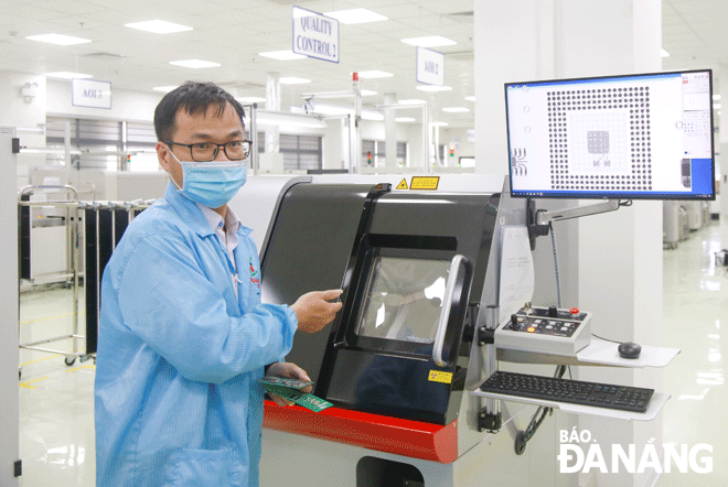 Production activities at the Trung Nam Electronics Manufacturing Services Joint Stock Company (Trungnam EMS)