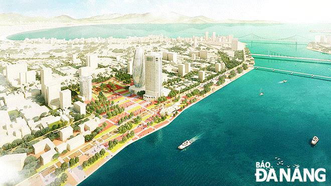 Here is a perspective of the planning scope and architecture of the Da Nang central square. Photo: PV