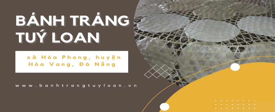 Bộ hệ thống nhận diện sử dụng làm công cụ quảng bá sản phẩm mang NHTT Bánh tráng Túy Loan