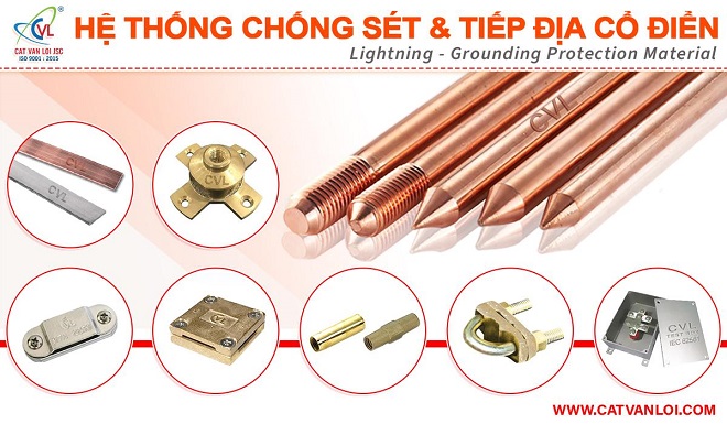 Cọc tiếp địa D16 Cát Vạn Lợi chuẩn IEC 62561 được tin dùng tại nhiều công trình