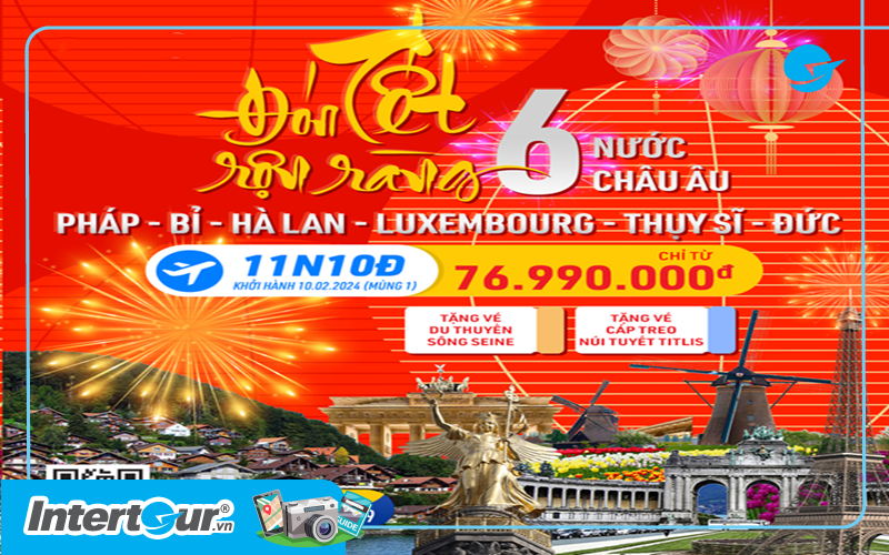 Du xuân cùng tour du lịch châu Âu Tết Âm lịch 2024