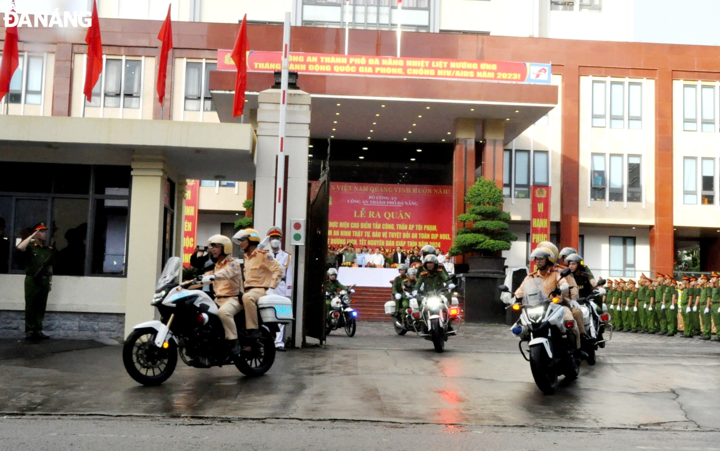 Traffic police are seen being out across the city working proactively to target those flouting the law. Photo: LE HUNG