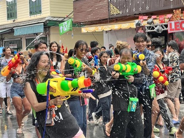 At Songkran festival 2023 in Thailand (Photo: VNA)