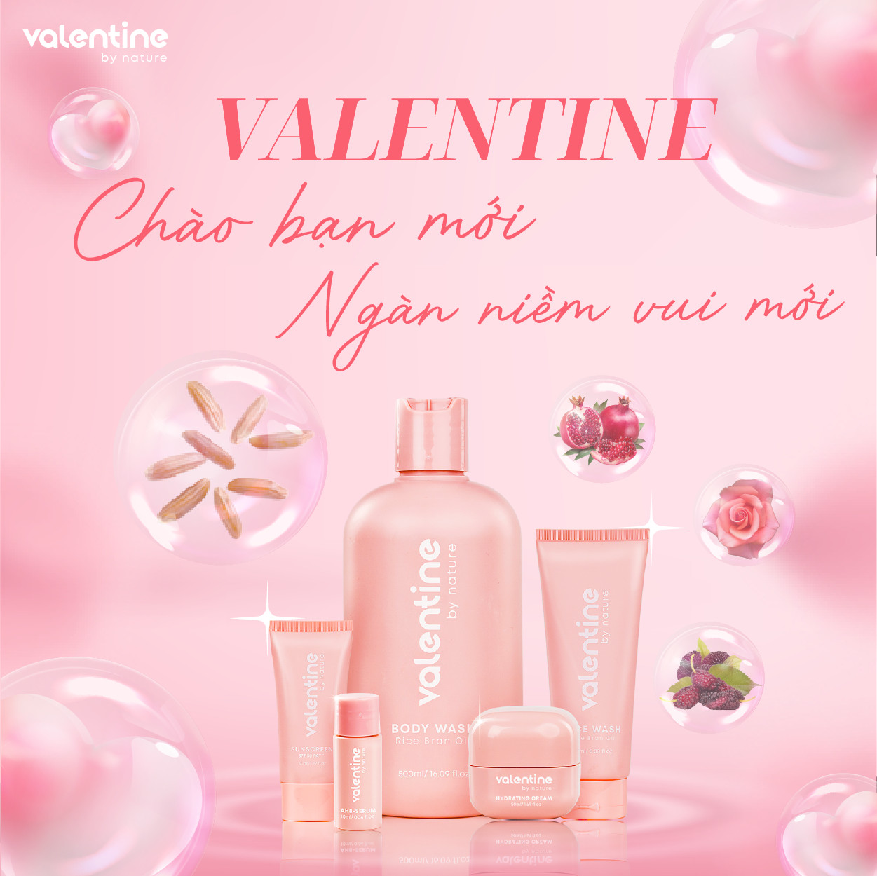 Trải nghiệm bộ sưu tập chăm sóc da thiên nhiên từ thương hiệu Valentine