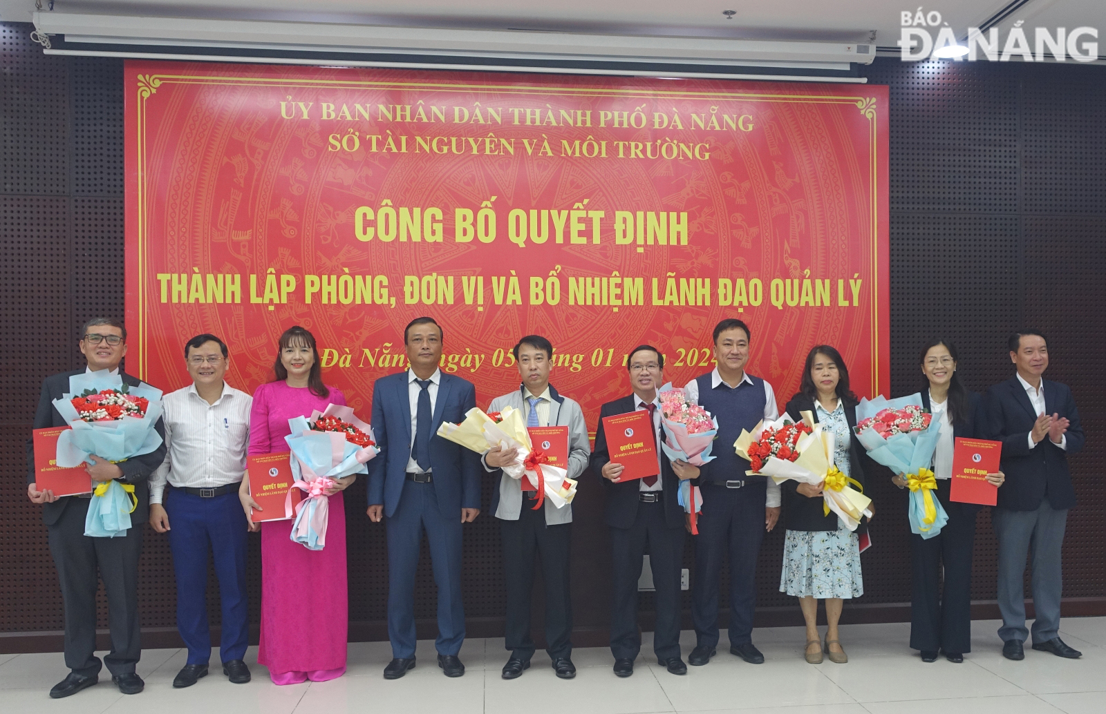 Sở Tài nguyên và Môi trường công bố thành lập các phòng, đơn vị và bổ nhiệm lãnh đạo quản lý