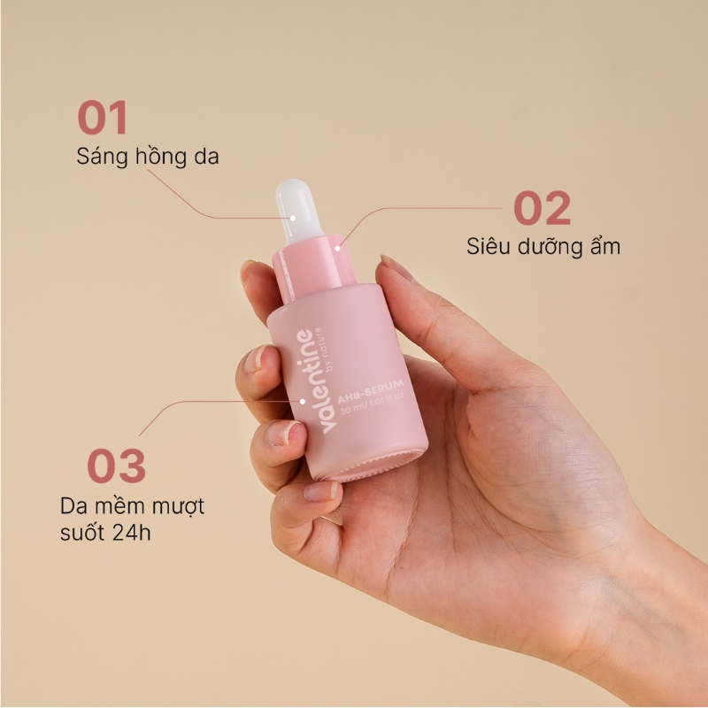 Dưỡng sáng da với Serum Valentine AH8.