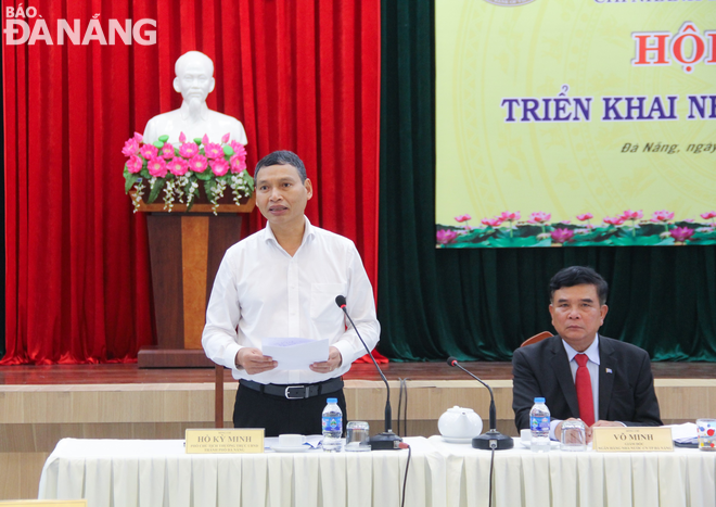 Da Nang People's Committee Vice Chairman Ho Ky Minh speaking at the event