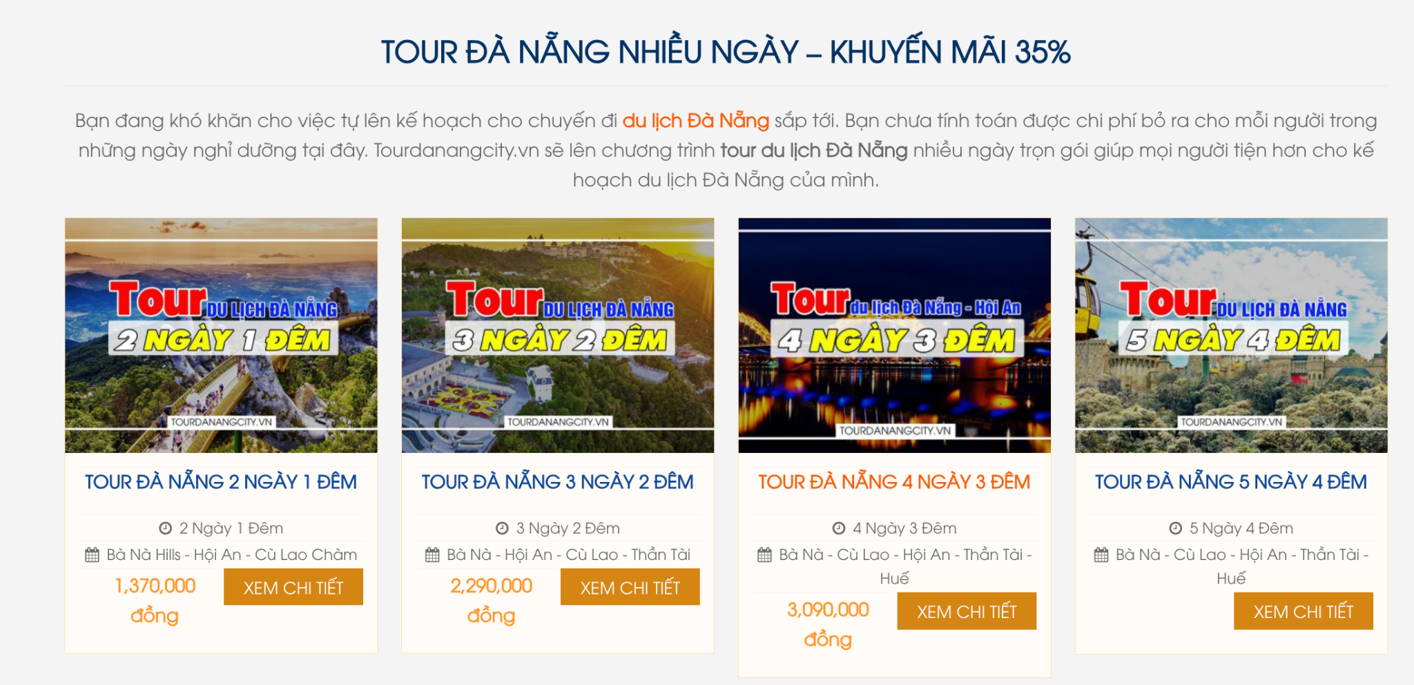 Tour Đà Nẵng City cung cấp mức giá siêu ưu đãi.