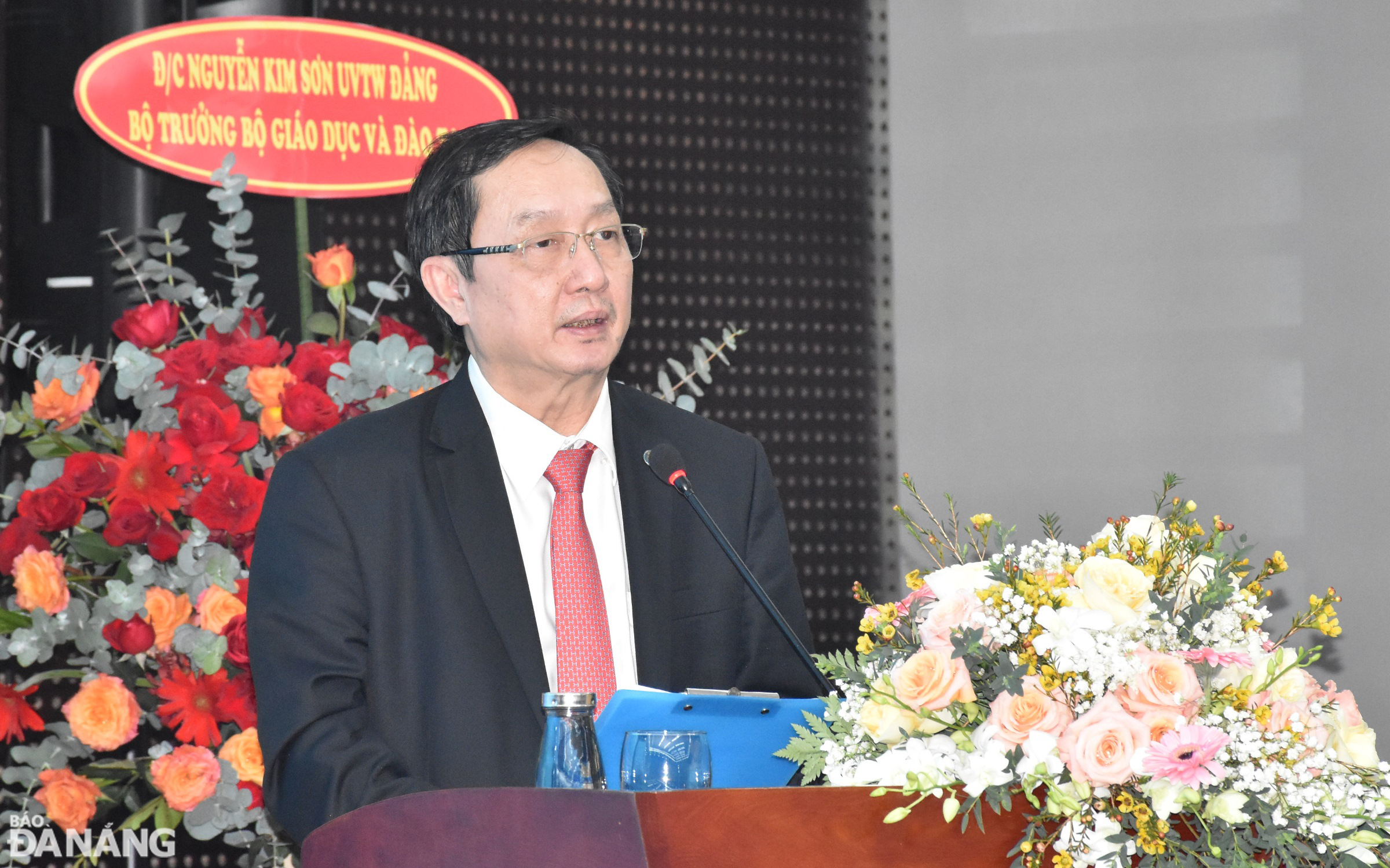 Minister of Science and Technology Huynh Thanh Dat speaking at the signing ceremony. Photo: HOANG HIEP - THU HA