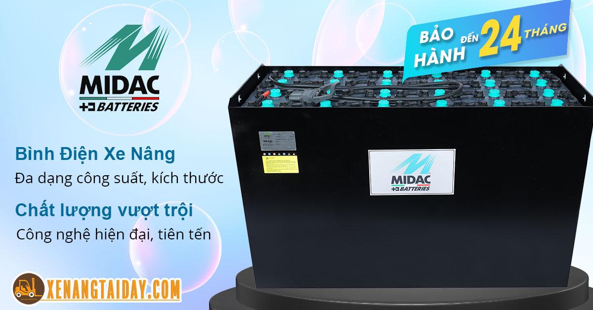 Bình điện xe nâng Midac.