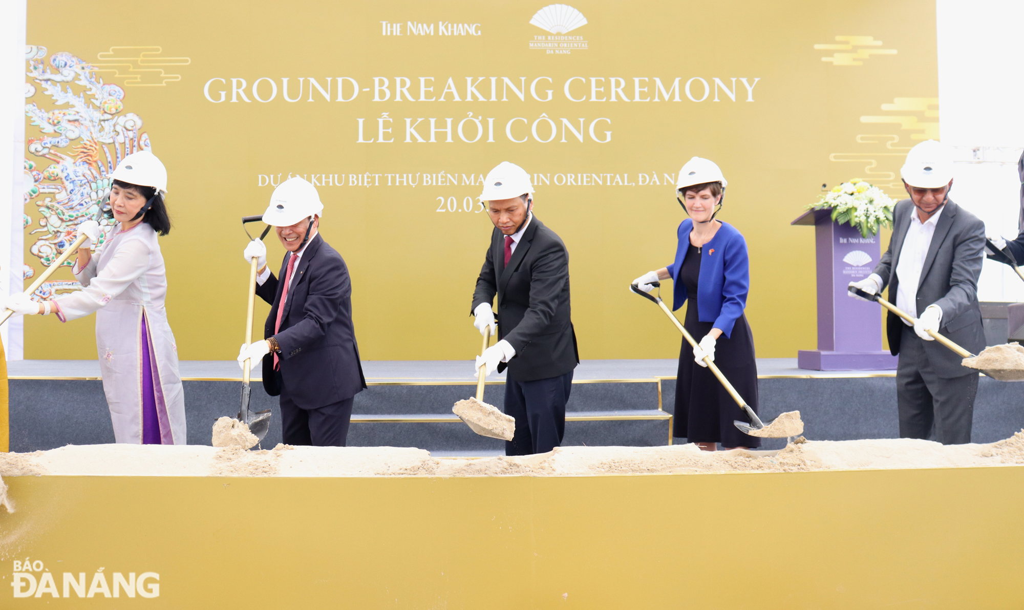 The project groundbreaking ceremony is in progress. Photo: HOANG HIEP