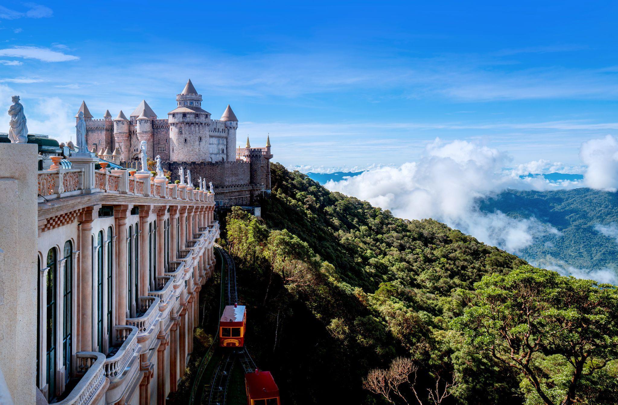 The Funicular at Sun World Ba Na Hills with impressive panoramic views