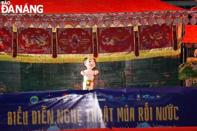 A water puppet performance at the show