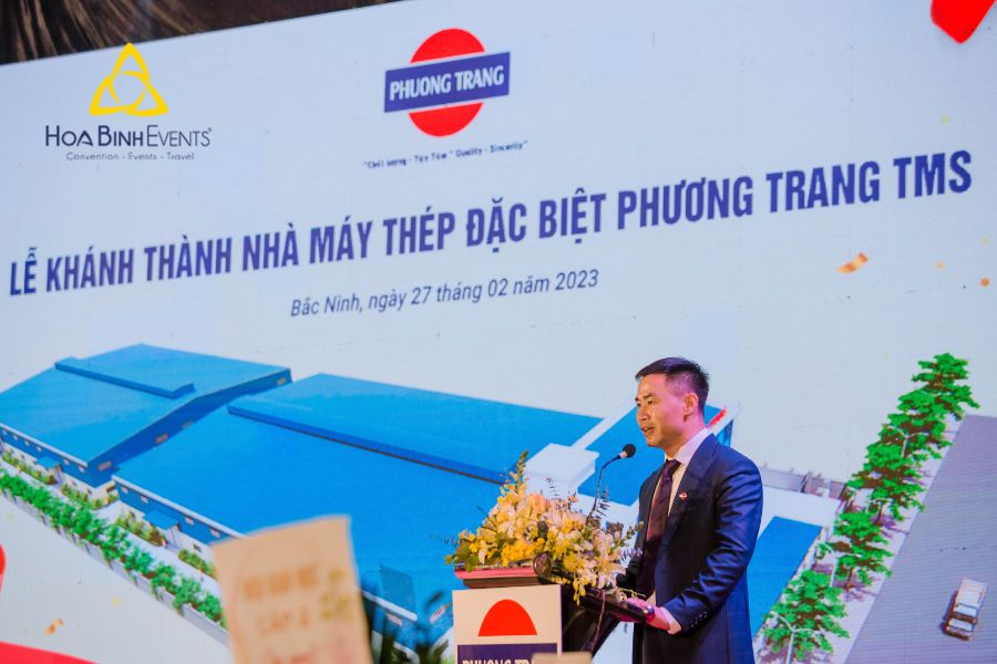 Lễ khai trương nhà máy thép Phương Trang đã diễn ra thành công tốt đẹp.