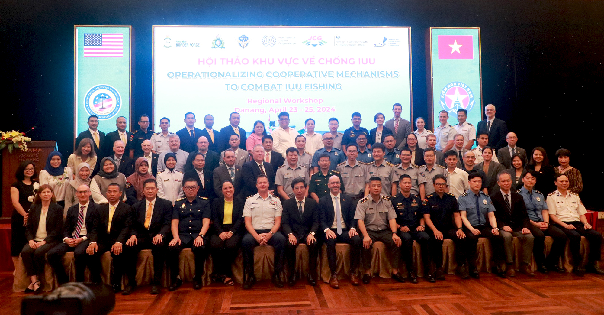 The conference is attended by more than 70 international delegates and experts in the field of fisheries law enforcement from 12 countries. Photo: VAN HOANG
