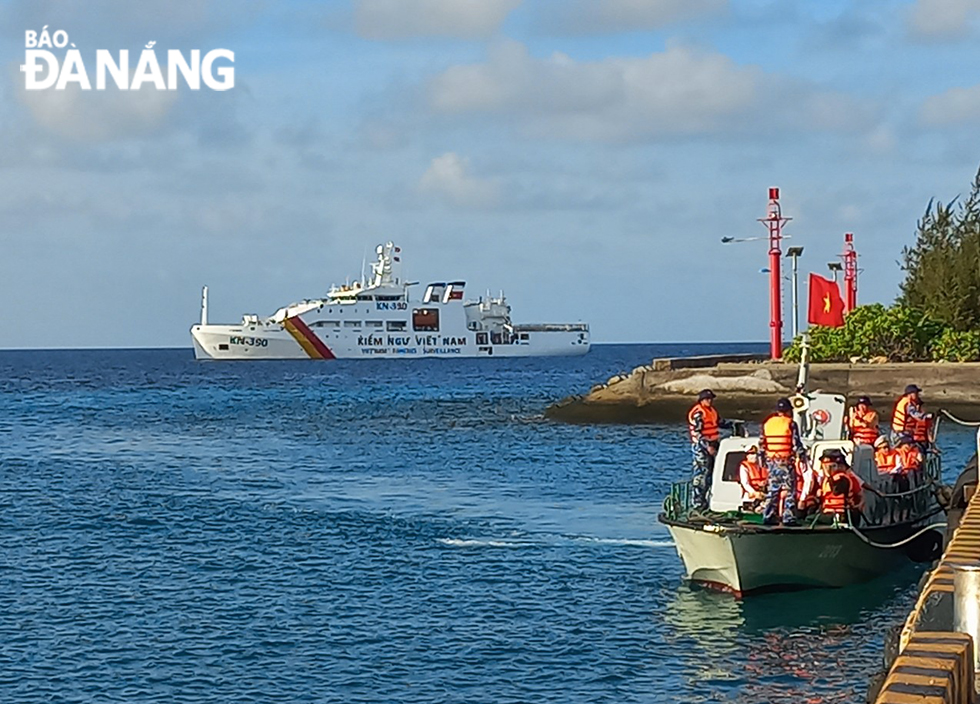 The fishing wharf on the Sinh Ton Island. Photo: TRIEU TUNG