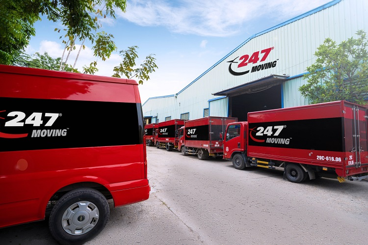 247Express sở hữu hệ thống xe tải chuyên dụng để phục vụ chuyển dọn.