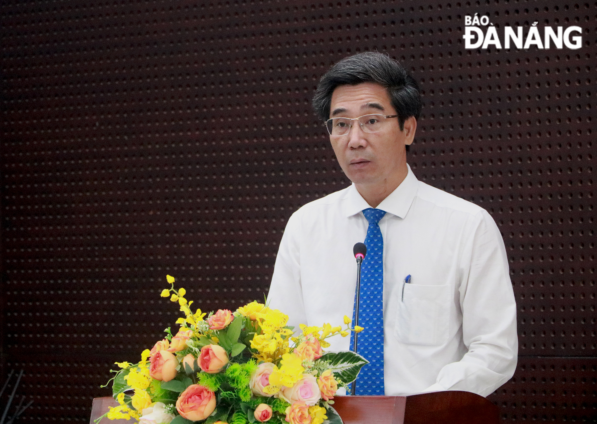 Da Nang People’s Committee Vice Chairman Tran Chi Cuong speaking at the ceremony