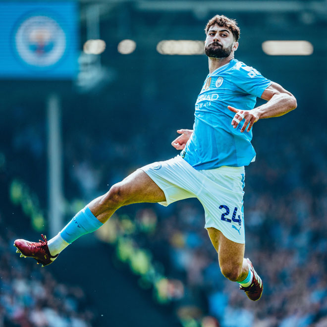 Josko Gvardiol đang có phong độ ấn tượng ở vị trí hậu vệ trái Manchester City. Ảnh: Getty Images