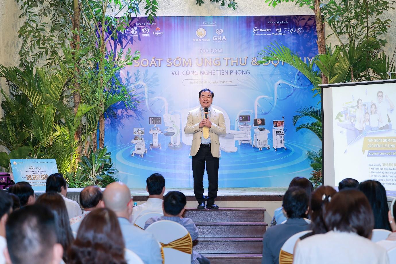 ThS. BS Ngô Đức Hải – Chủ tịch HĐQT, Tổng Giám đốc Thiện Nhân Hospital chia sẻ về Công nghệ tiên phong cho tầm soát ung thư, đột quỵ tại tọa đàm.