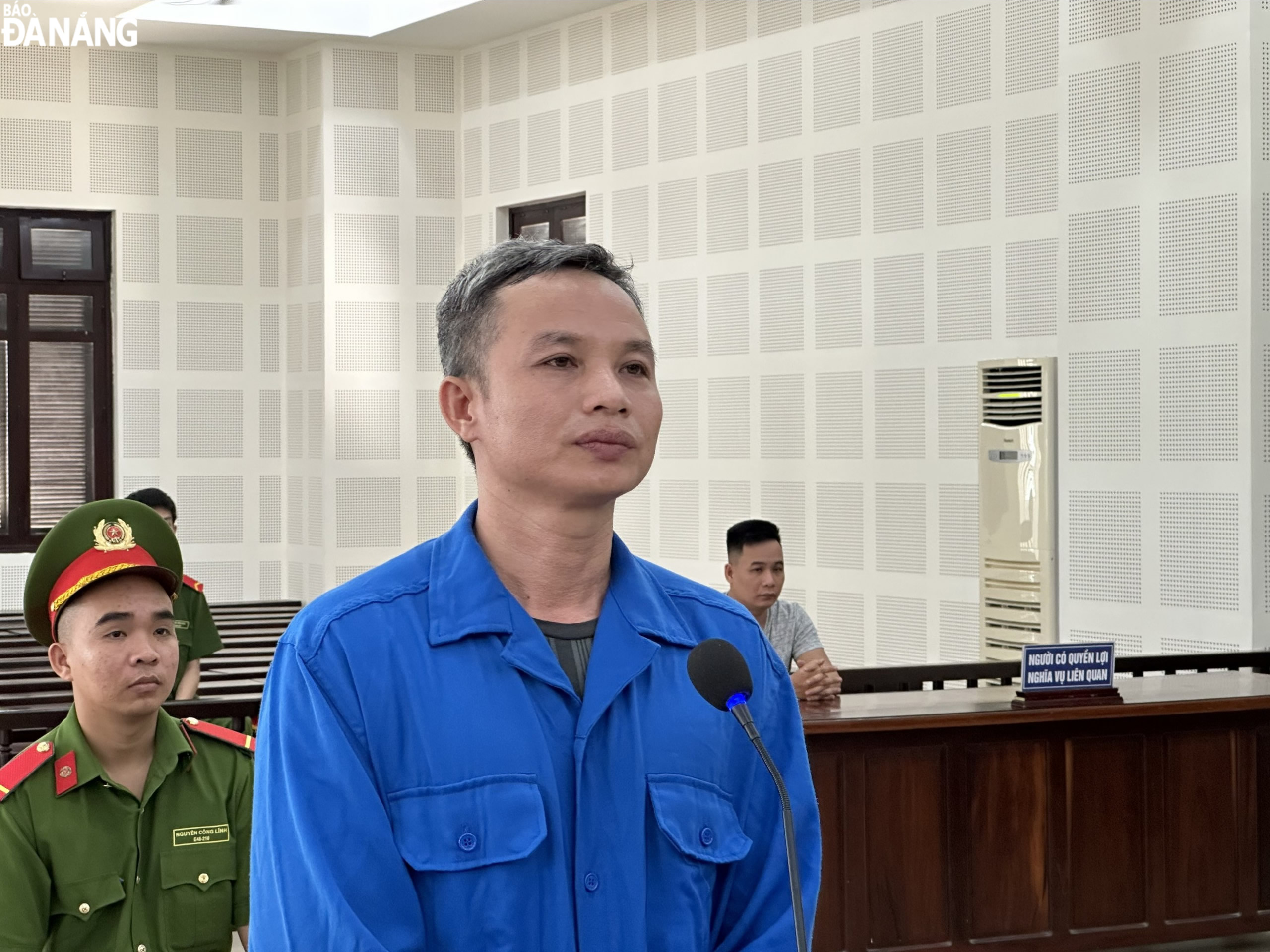 Bị cáo Hồ Văn Quân tại phiên tòa sơ thẩm. Ảnh: L.H
