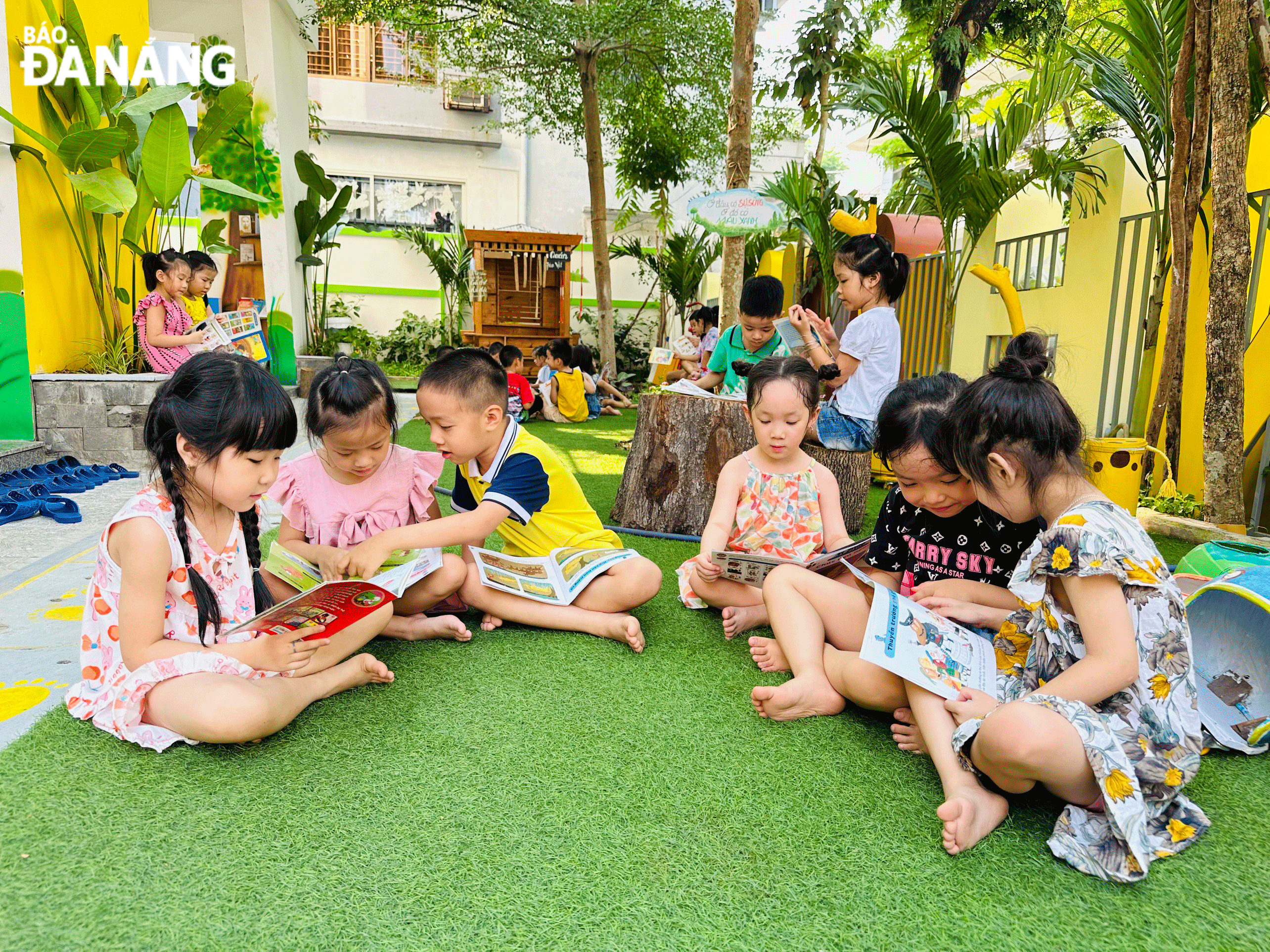 The Binh Minh Kindergarten based in Hai Chau District was newly built to meet teaching and learning requirements. Photo: THU HA