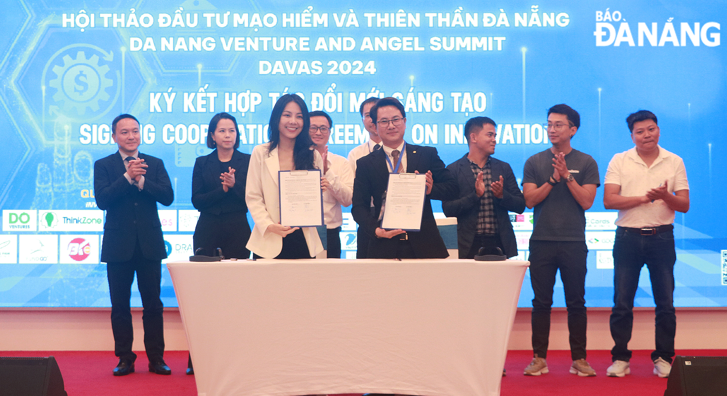 Trong khuôn khổ DAVAS 2024 diễn ra nhiều lượt ký kết biên bản ghi nhớ hợp tác đổi mới sáng tạo giữa các tổ chức, nhà đầu tư, doanh nghiệp, startup. Ảnh: V.H - M.Q