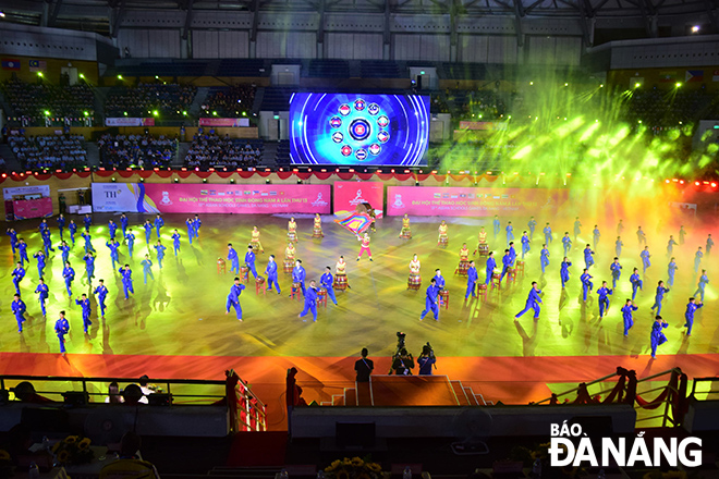 The colorful art programme at the opening ceremony leaving an impression on delegates, sports delegations and audiences