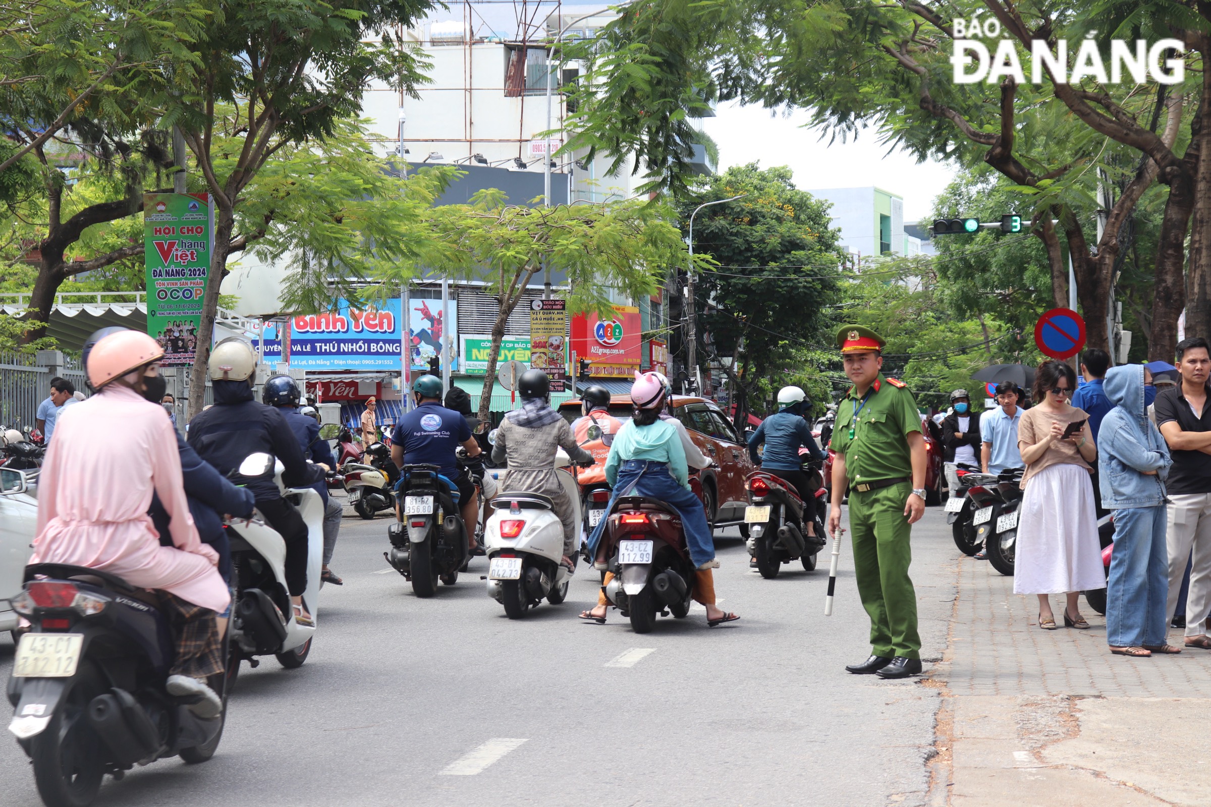 Police officers were assigned to ensure the safety of the examinees 