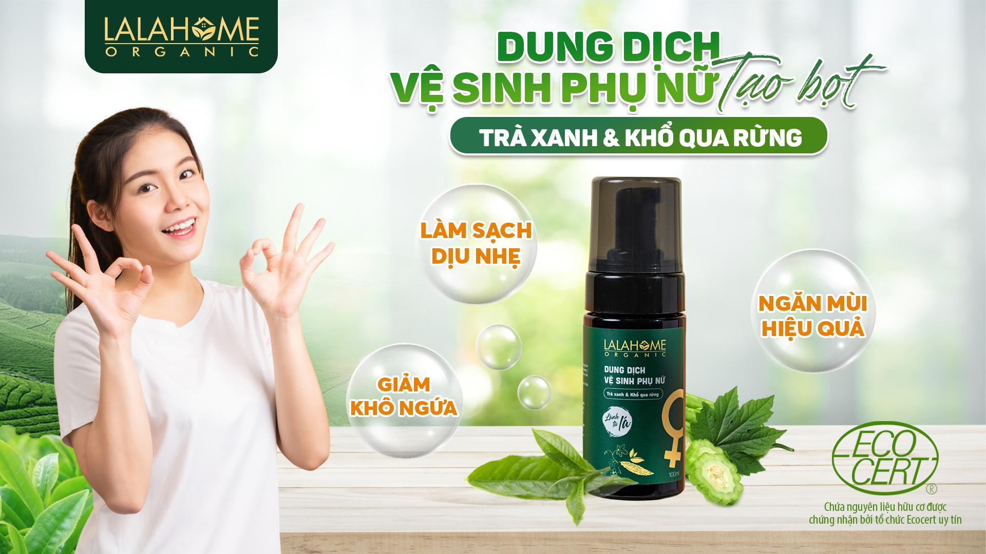 Dung dịch vệ sinh phụ nữ LalaHome Organic là dòng sản phẩm được đánh giá cao nhất.