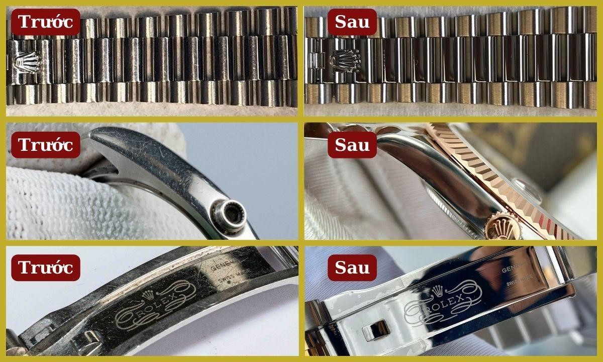 Hình ảnh đồng hồ Rolex DateJust được spa làm mới tại Bệnh Viện Đồng Hồ JSC.