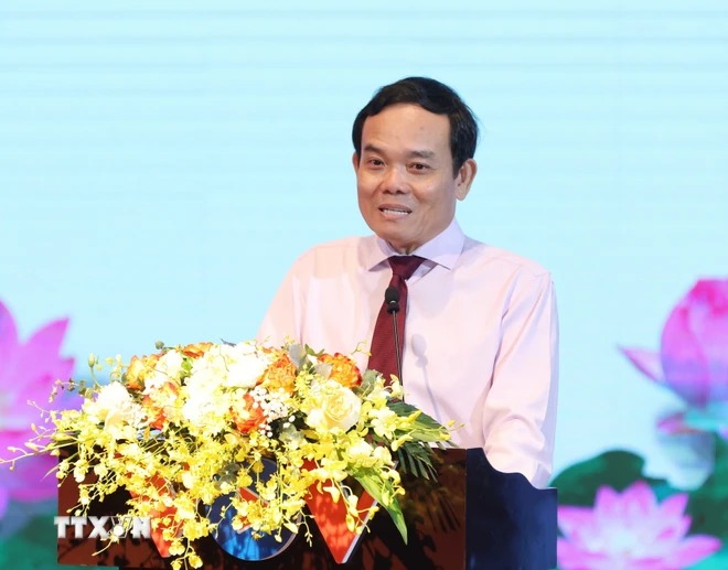 Phó Thủ tướng Chính phủ Trần Lưu Quang phát biểu tại hội nghị. (Ảnh: Phương Hoa/TTXVN)