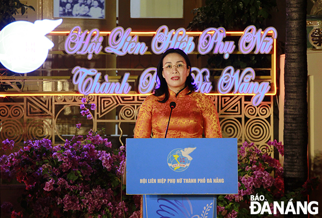 Vice Chairwoman of the Da Nang People's Committee Nguyen Thi Anh Thi speaking at the event. Photo: X.D