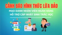 Cảnh báo hình thức lừa đảo mạo danh nhân viên ngân hàng hỗ trợ cập nhật sinh trắc học