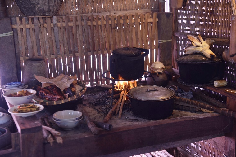 The kitchen hearth and familiar utensils in the corner of the kitchen. Photo:  TV - V.T.L